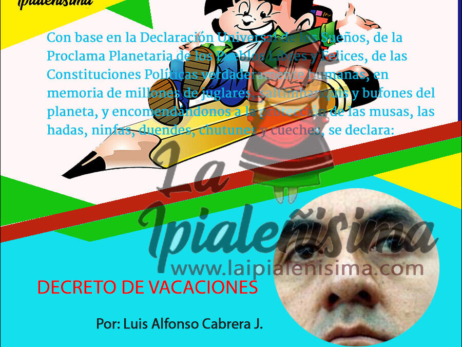 DECRETO DE VACACIONES