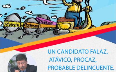 Un candidato Falaz, atávico, procaz, probable delincuente