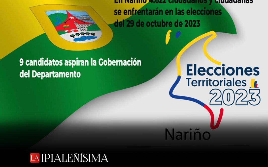 En Nariño 4.622 ciudadanos y ciudadanas se enfrentarán en las elecciones del 29 de octubre