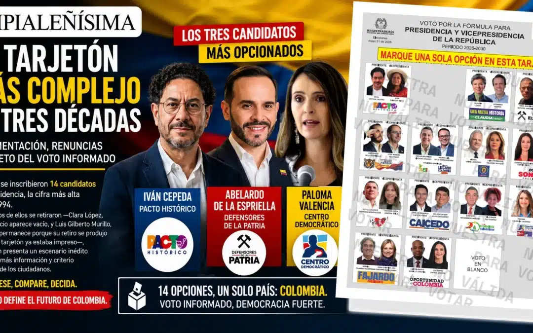 31 de mayo, día de elecciones: Catorce 0pciones, un solo futuro para Colombia