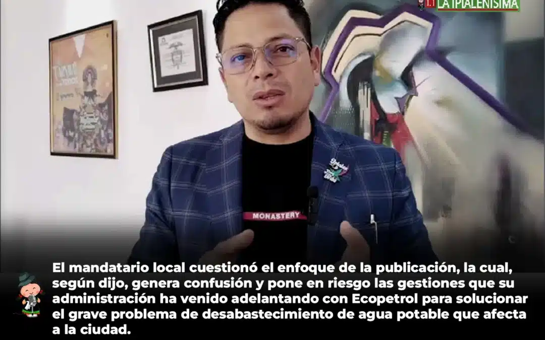 Alcalde de Ipiales rechaza vinculación del proyecto de bocatoma con investigación de la Procuraduría contra Guillermo García Realpe