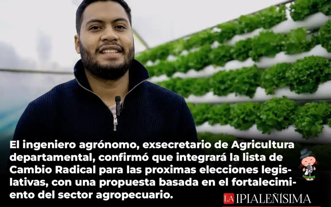Ipialeño Hansel Benavides oficializa su aspiración a la Cámara de Representantes por Nariño