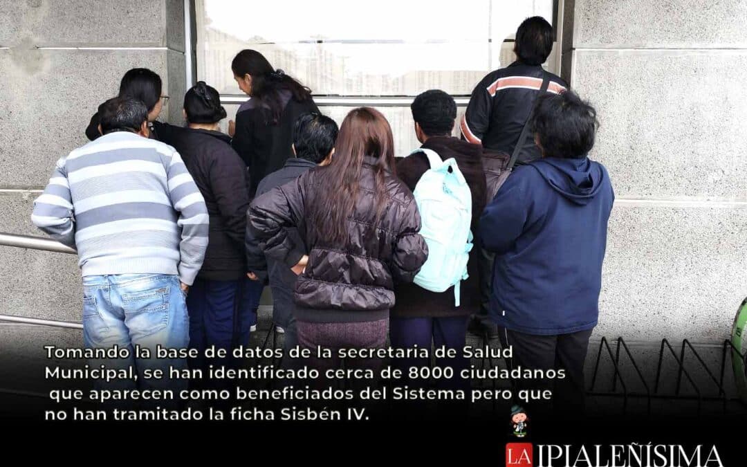 8000 ipialeños en riesgo de quedar fuera del sistema subsidiado de salud si no diligencian el Sisbén IV.